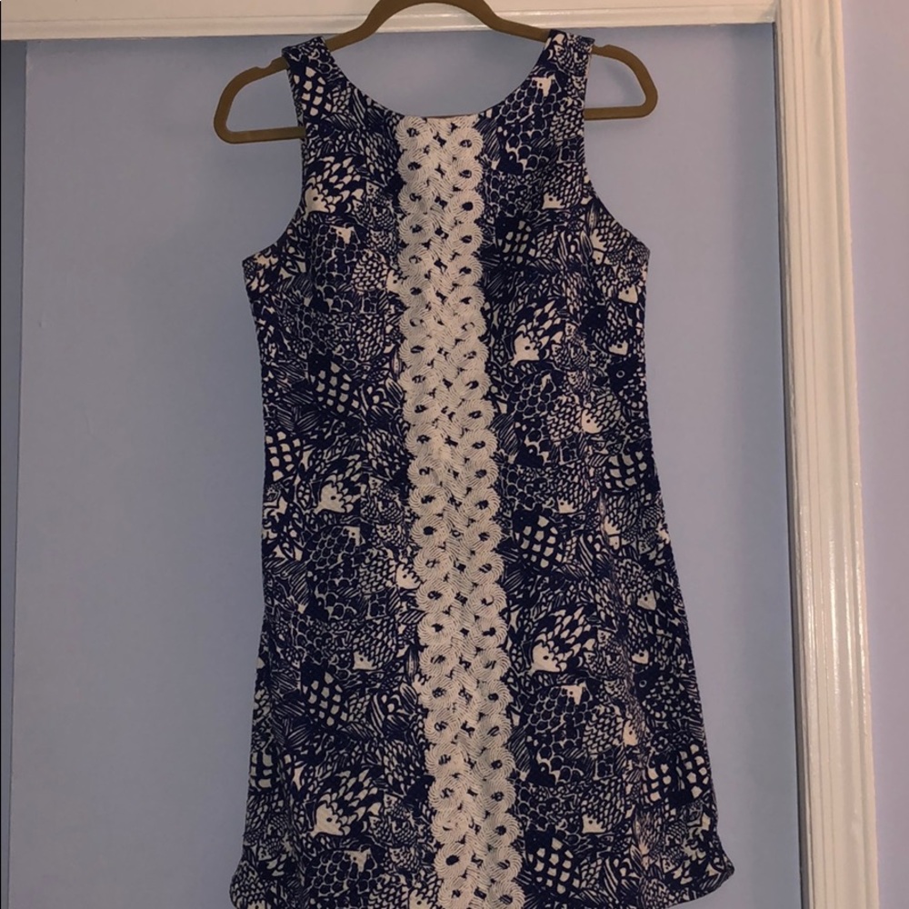 Lily Pulitzer Dress in Navy and White Print